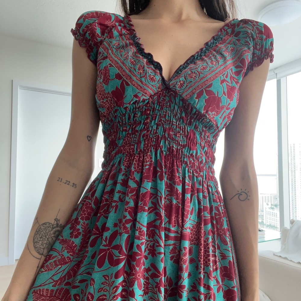 Red dress bought in India